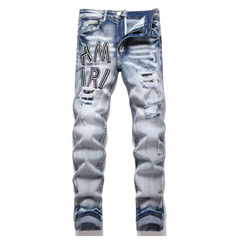 Amiri Ripped Jeans Blue