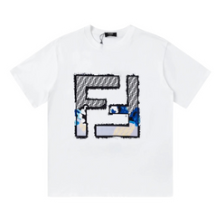 Fendi Double F Tshirt White