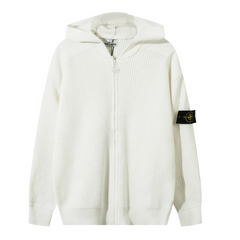 Stone Island Hoodeed Fullzip White