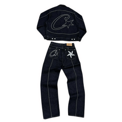 Corteiz Jeans Suit Dark Blue