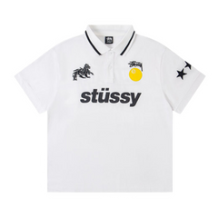 Stussy Yellow Ball Crewneck T-Shirt White