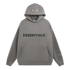 Essentials Fear Of God Big Print Hoodie Grey
